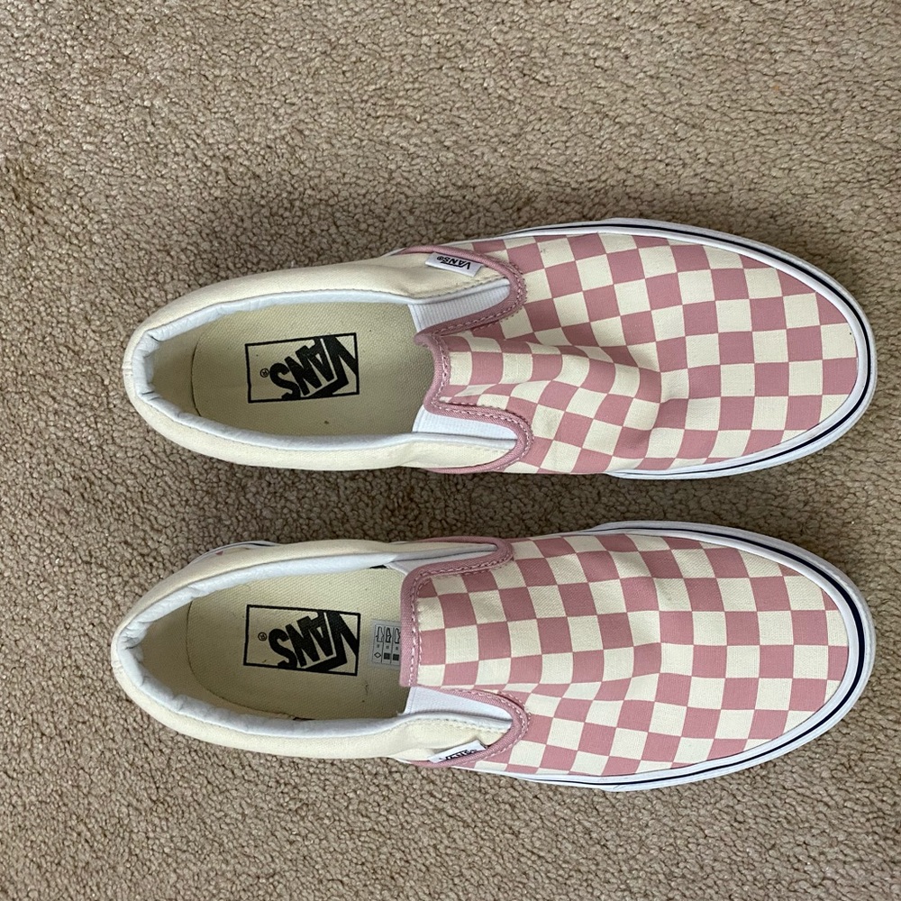 Pink checkered Vans